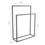 Wieszak na ręczniki stojący stal nierdzewna szlif M - obrazek 2