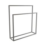 Wieszak na ręczniki stojący stal nierdzewna szlif L - obrazek 3