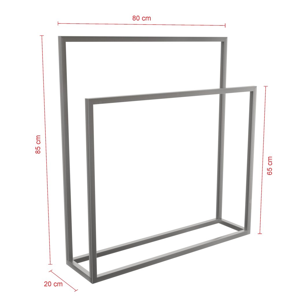 Wieszak na ręczniki stojący stal nierdzewna szlif L - obrazek 2