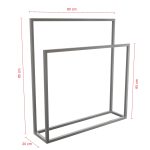 Wieszak na ręczniki stojący stal nierdzewna szlif L - obrazek 2