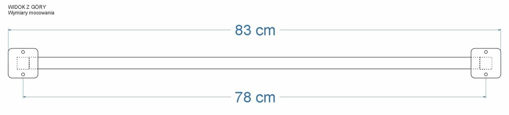 Wieszak na ręczniki sufitowy metalowy pojedynczy L - obrazek 6
