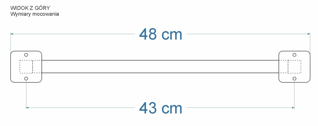 Wieszak na ręczniki sufitowy metalowy pojedynczy S - obrazek 5