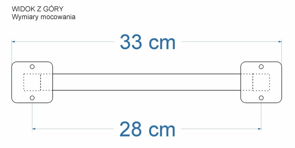 Wieszak sufitowy pojedynczy chrom XS - obrazek 5