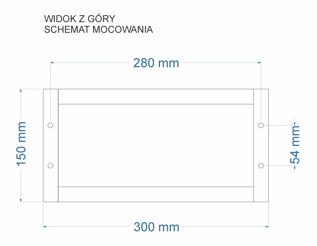 Wieszak na ręczniki sufitowy Long podwójny XS - obrazek 5