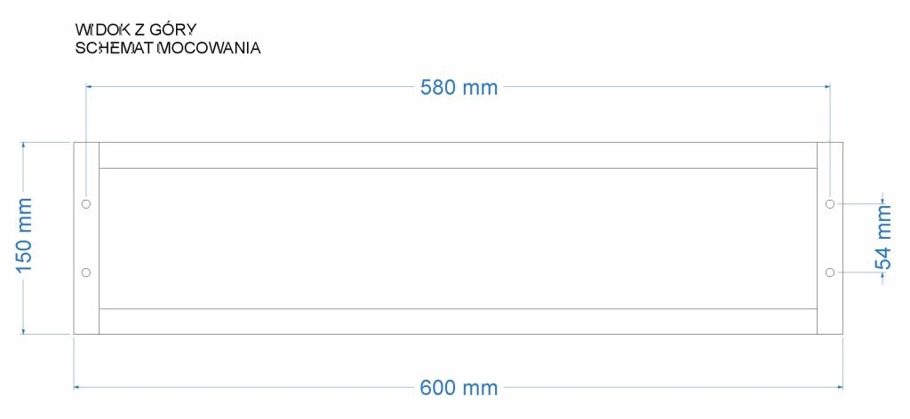 Wieszak na ręczniki sufitowy metalowy podwójny M - obrazek 8