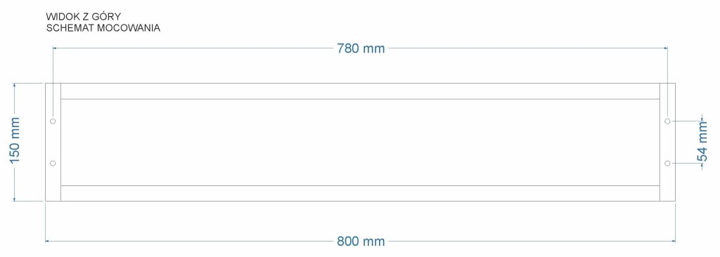 Wieszak na ręczniki sufitowy podwójny stal nierdzewna chrom L - obrazek 4