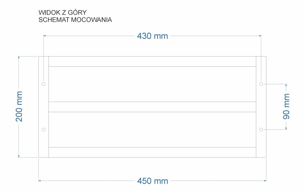 Wieszak na ręczniki sufitowy potrójny S - obrazek 5