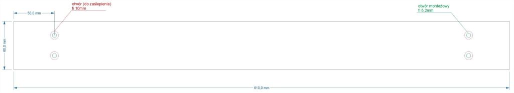 Wieszak sufitowy pojedynczy Long do karton-gipsu M - obrazek 5