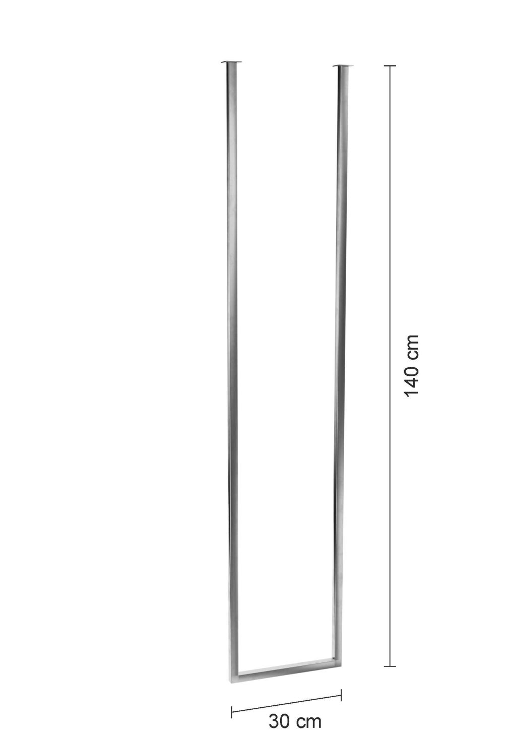 Wieszak sufitowy pojedynczy Long chrom XS - obrazek 3