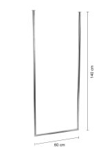 Wieszak sufitowy pojedynczy Long chrom M - obrazek 3