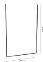 Wieszak sufitowy pojedynczy chrom L - obrazek 3