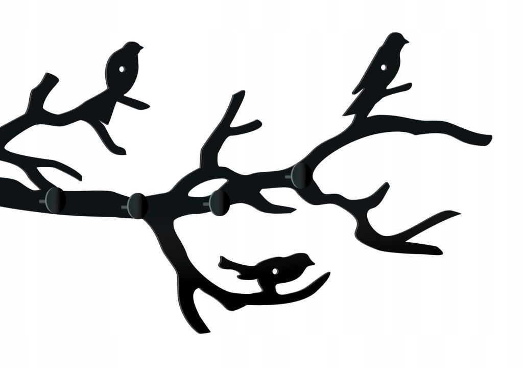 Wieszak metalowy ścienny Gałąź WIE112 80 cm - obrazek 5