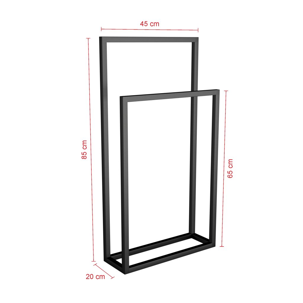 Wieszak na ręczniki stojący metalowy B S - obrazek 6