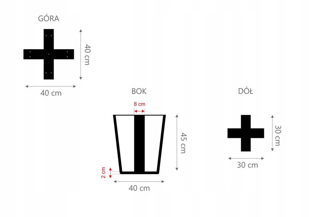 Noga do stolika Tectum S - obrazek 3