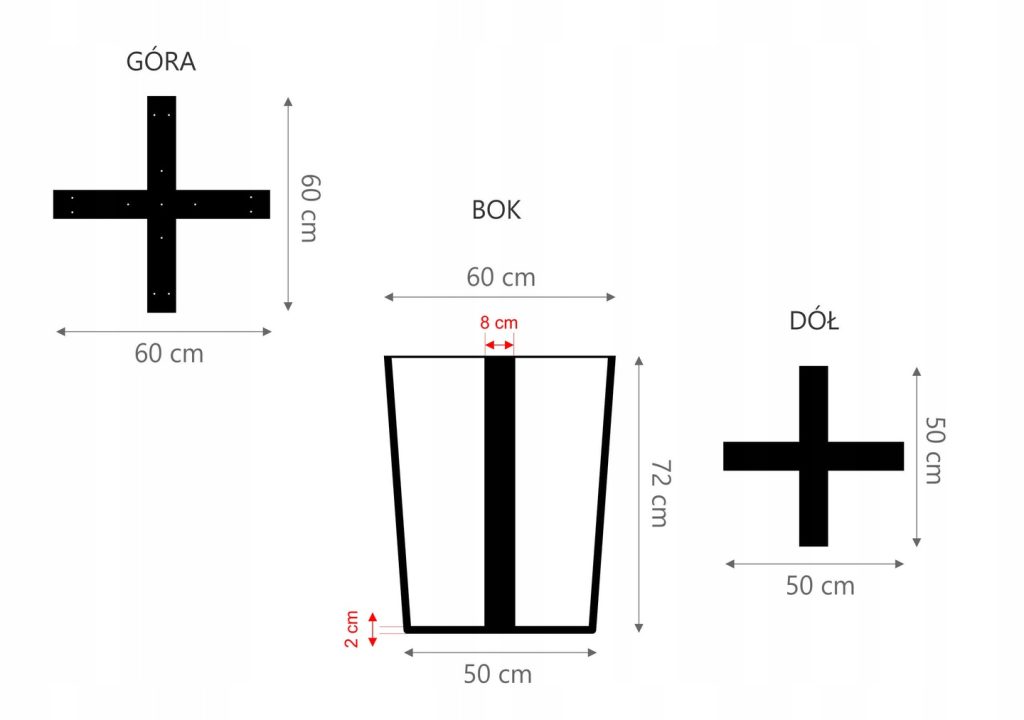 Noga do stołu Tectum M - obrazek 3