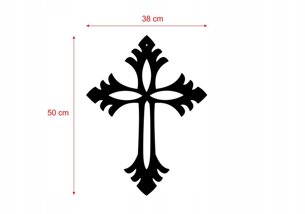 Krzyż metalowy na ścianę KNS010 50 cm - obrazek 5