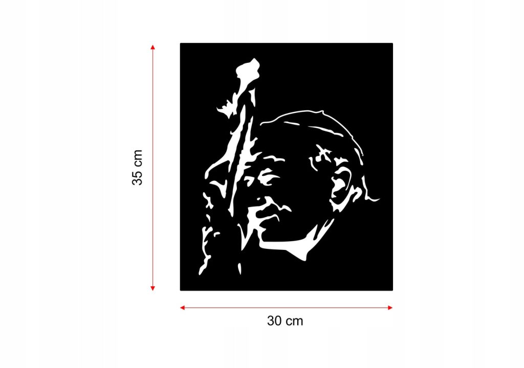 Obraz metalowy na ścianę Jan Paweł II KNS012 35 cm - obrazek 3