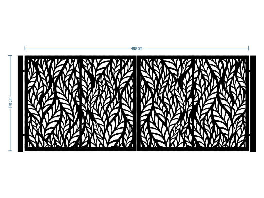 Brama dwuskrzydłowa Alessia 400×170 cm - obrazek 2