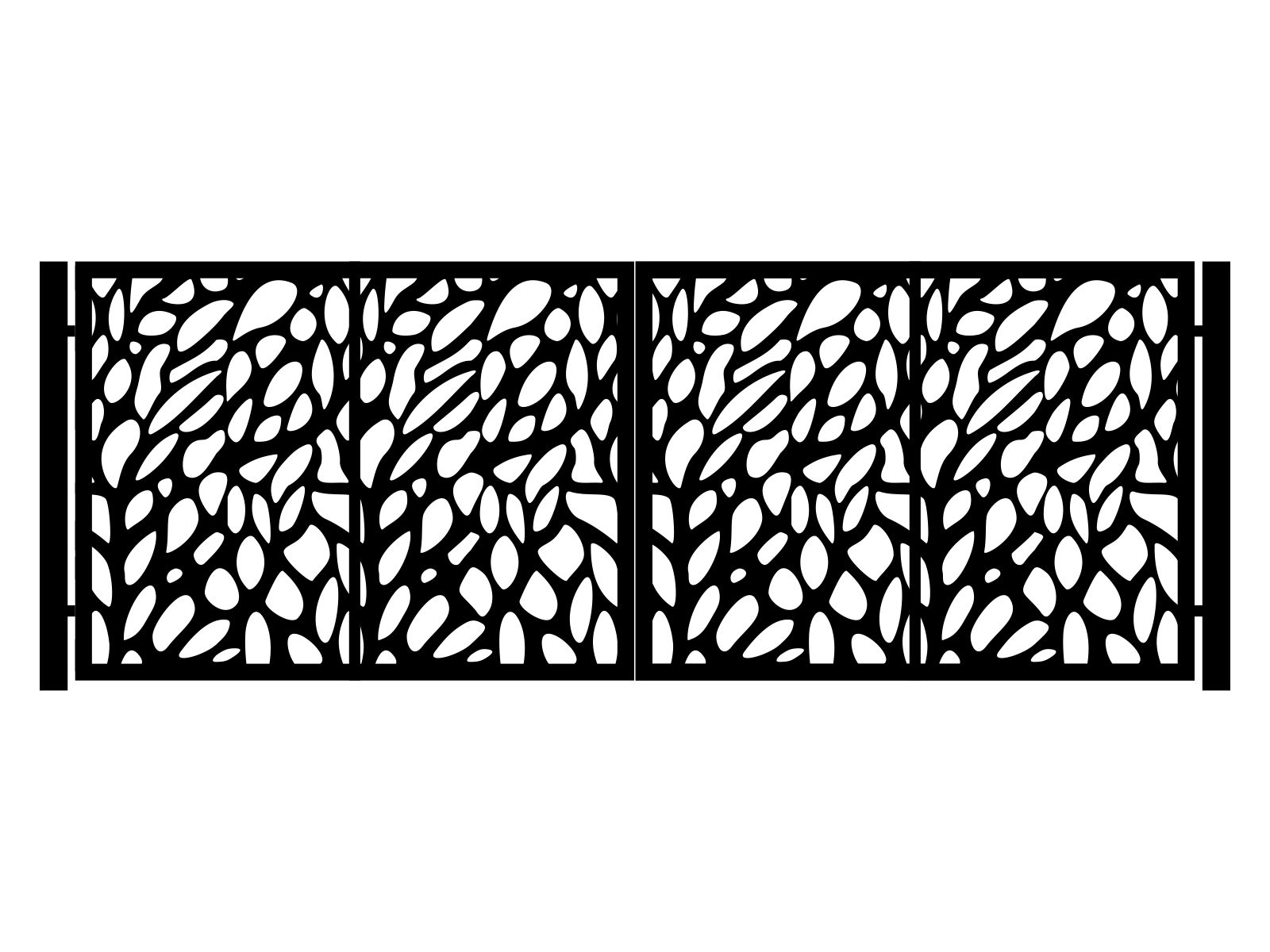bds000-bot09-150-cza Brama dwuskrzydłowa Anastasia 400×150 cm - obrazek 1