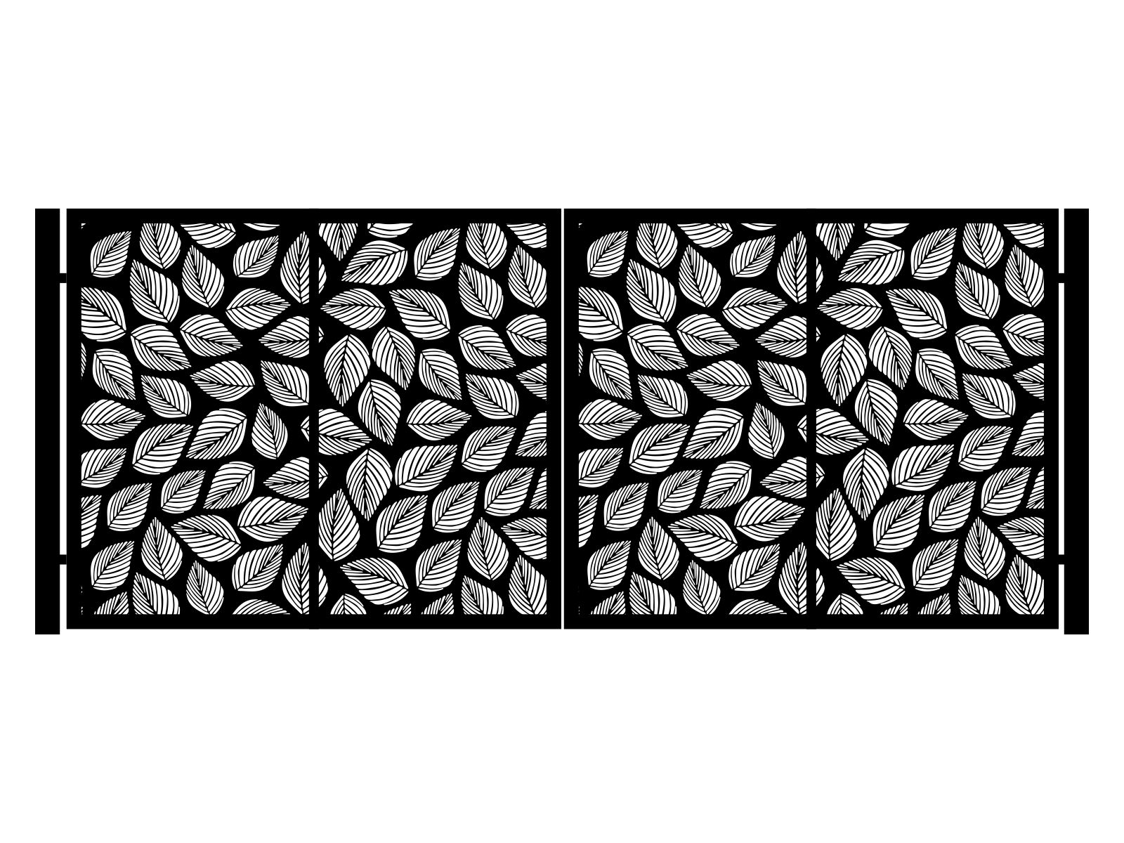 bds000-bot24-170-cza Brama dwuskrzydłowa Kira 400×170 cm - obrazek 1