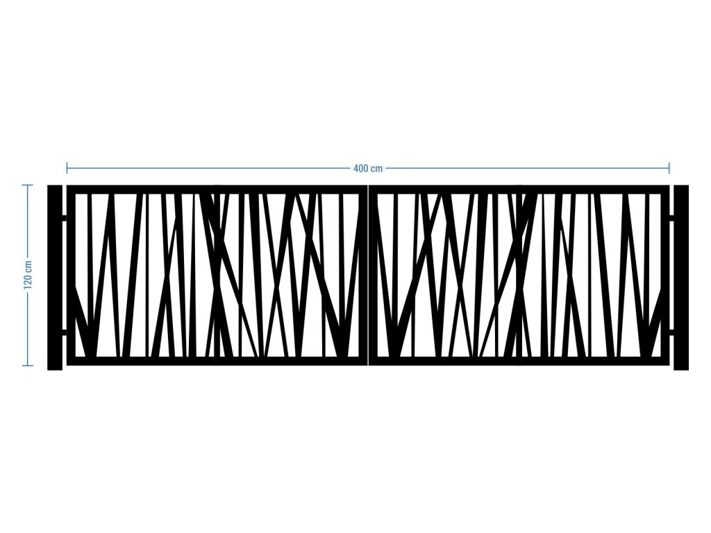 Brama dwuskrzydłowa Andrea 400×120 cm - obrazek 2