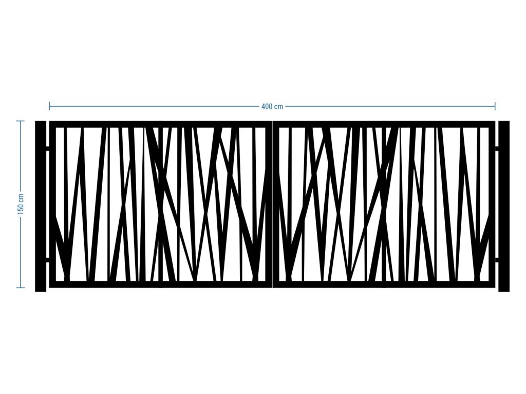 Brama dwuskrzydłowa Andrea 400×150 cm - obrazek 2