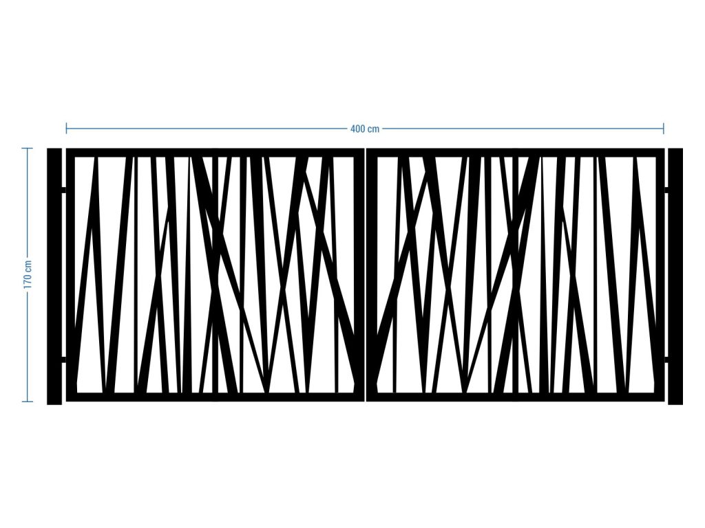 Brama dwuskrzydłowa Andrea 400×170 cm - obrazek 2