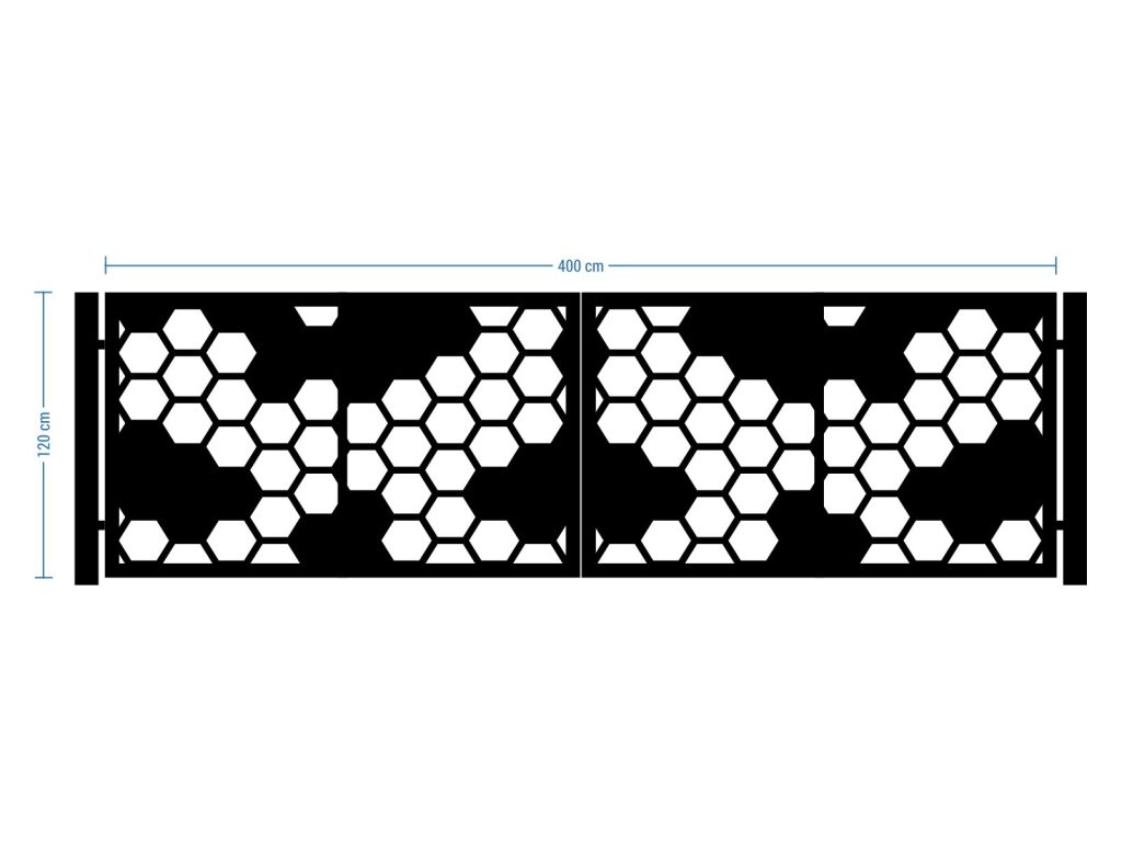 Brama dwuskrzydłowa Isabella 400×120 cm - obrazek 2