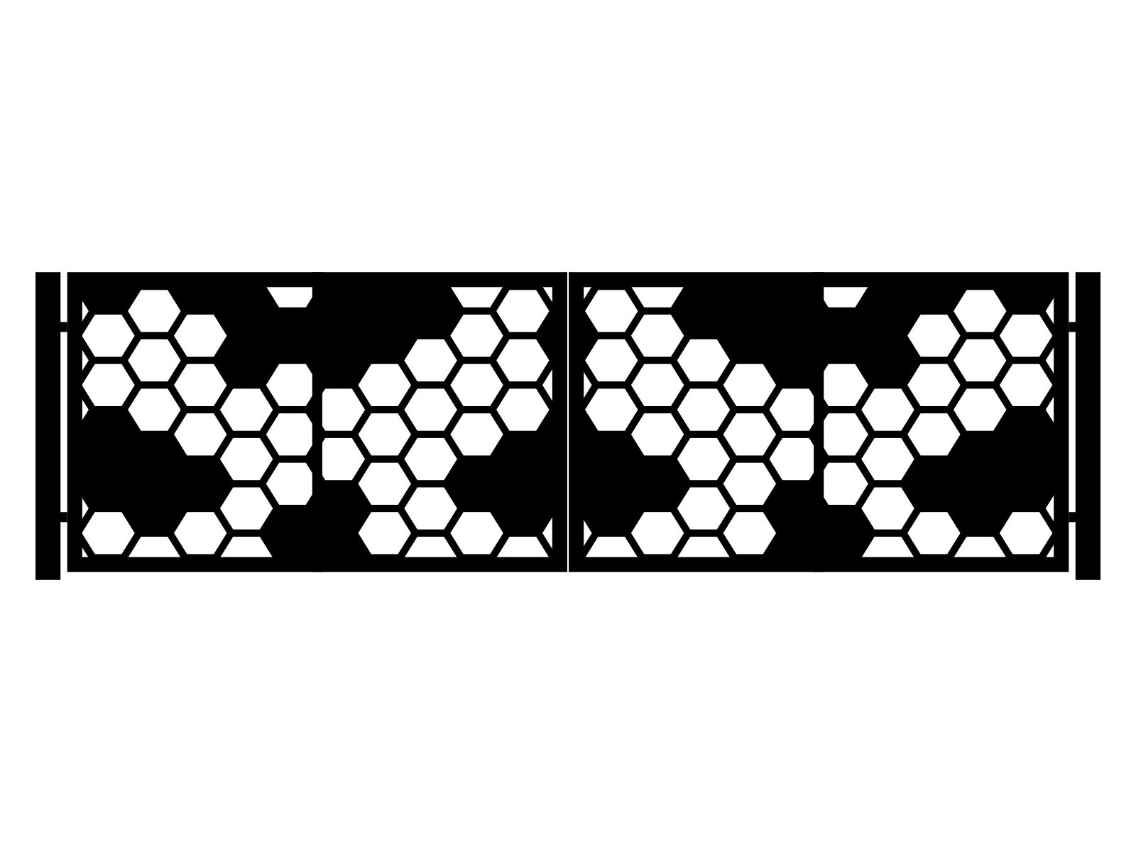 bds000-geo20-120-cza Brama dwuskrzydłowa Isabella 400×120 cm - obrazek 1