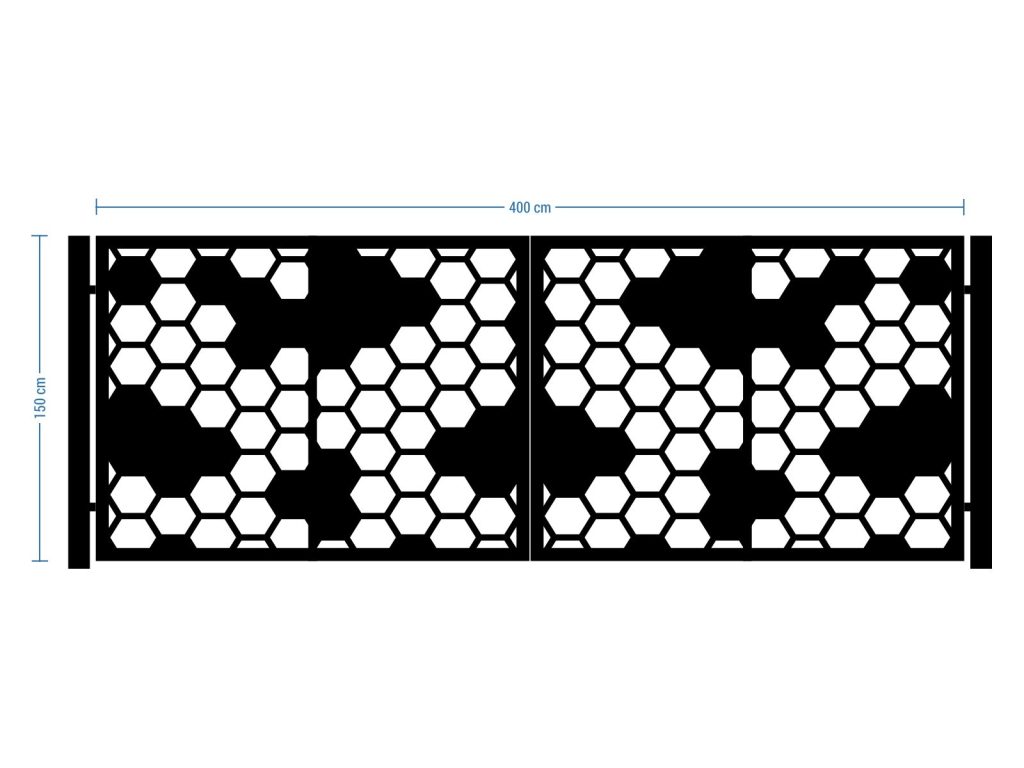 Brama dwuskrzydłowa Isabella 400×150 cm - obrazek 2