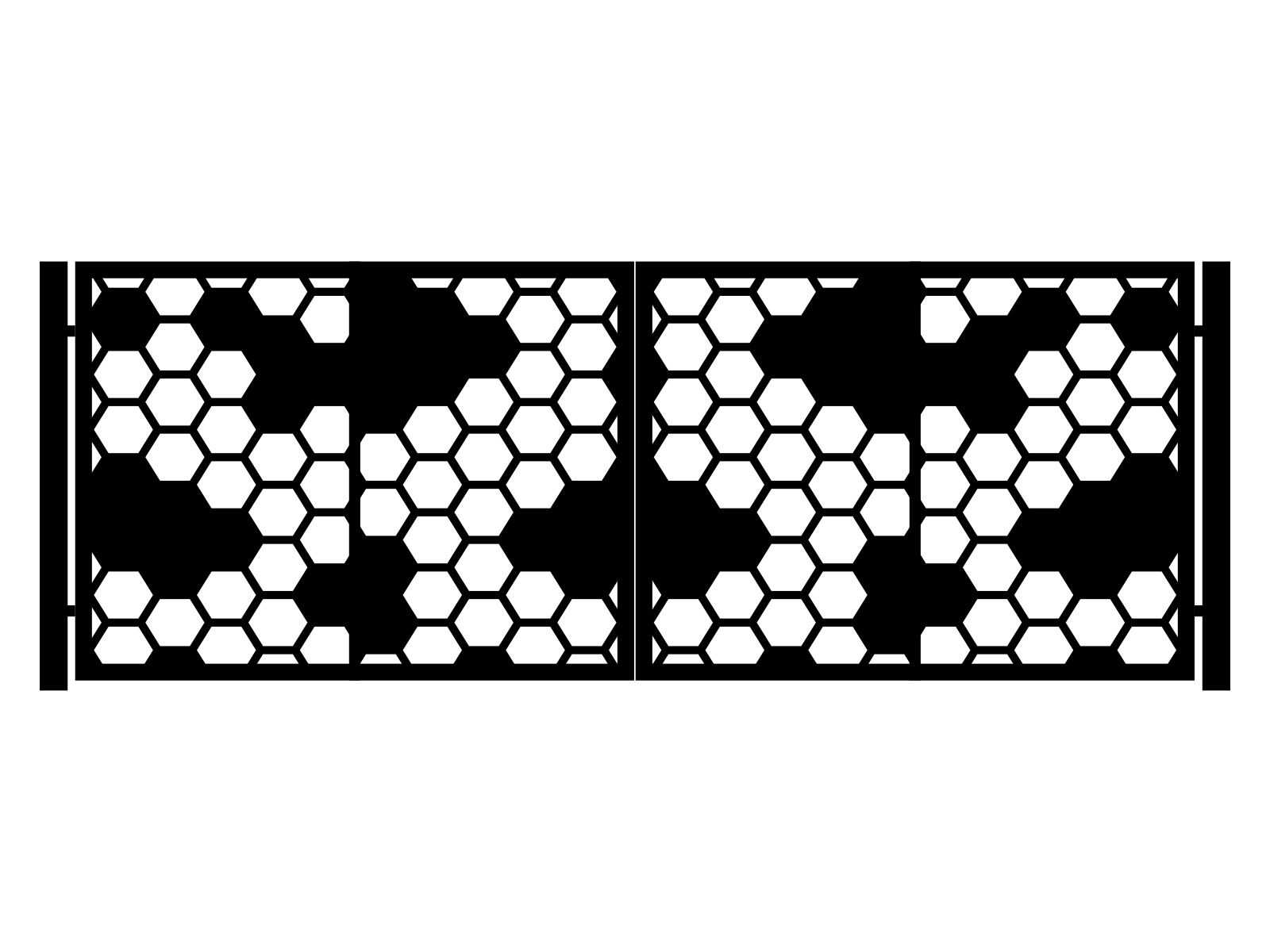 bds000-geo20-150-cza Brama dwuskrzydłowa Isabella 400×150 cm - obrazek 1