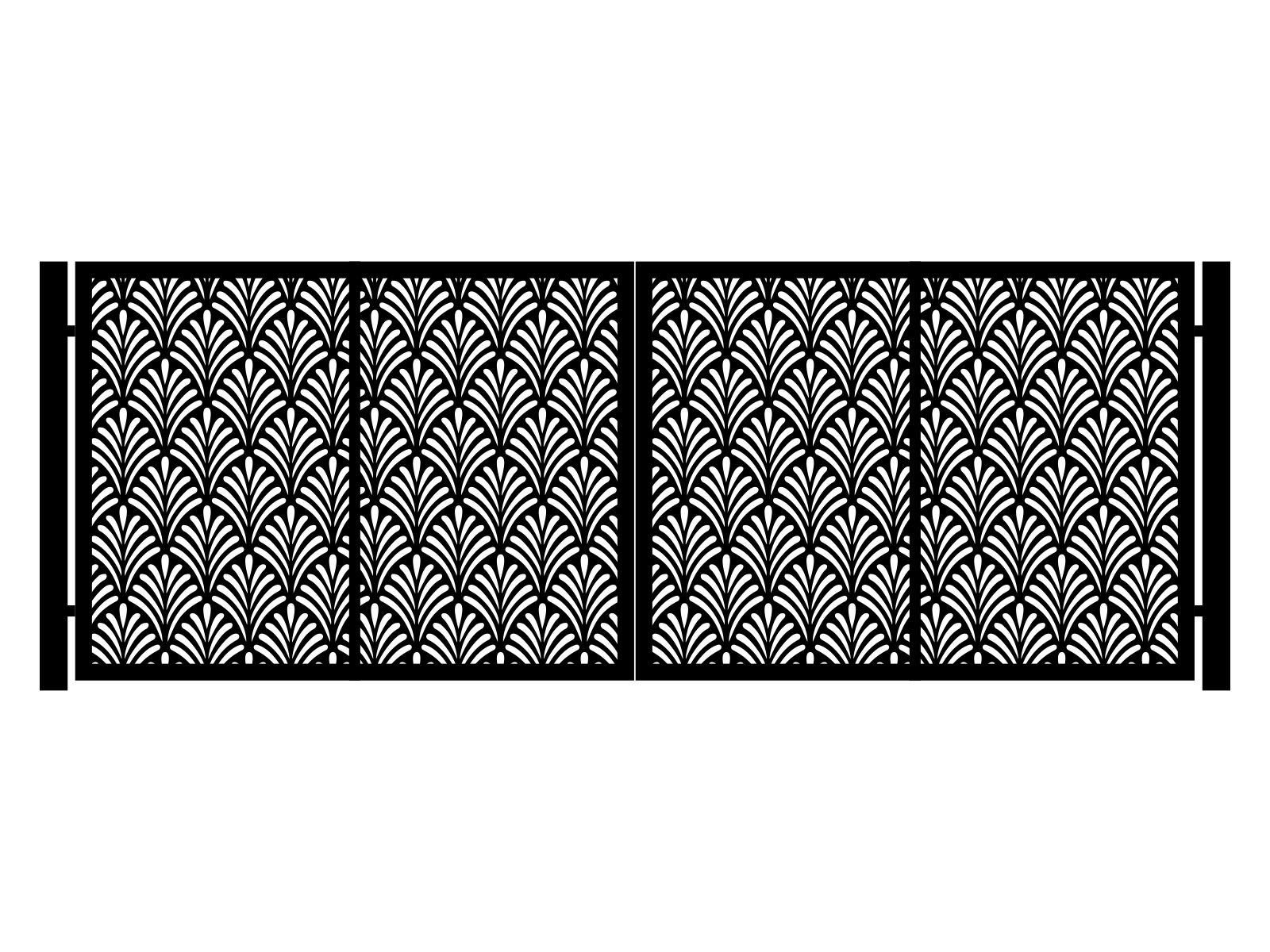 bds000-klas02-150-cza Brama dwuskrzydłowa Kenza 400×150 cm - obrazek 1