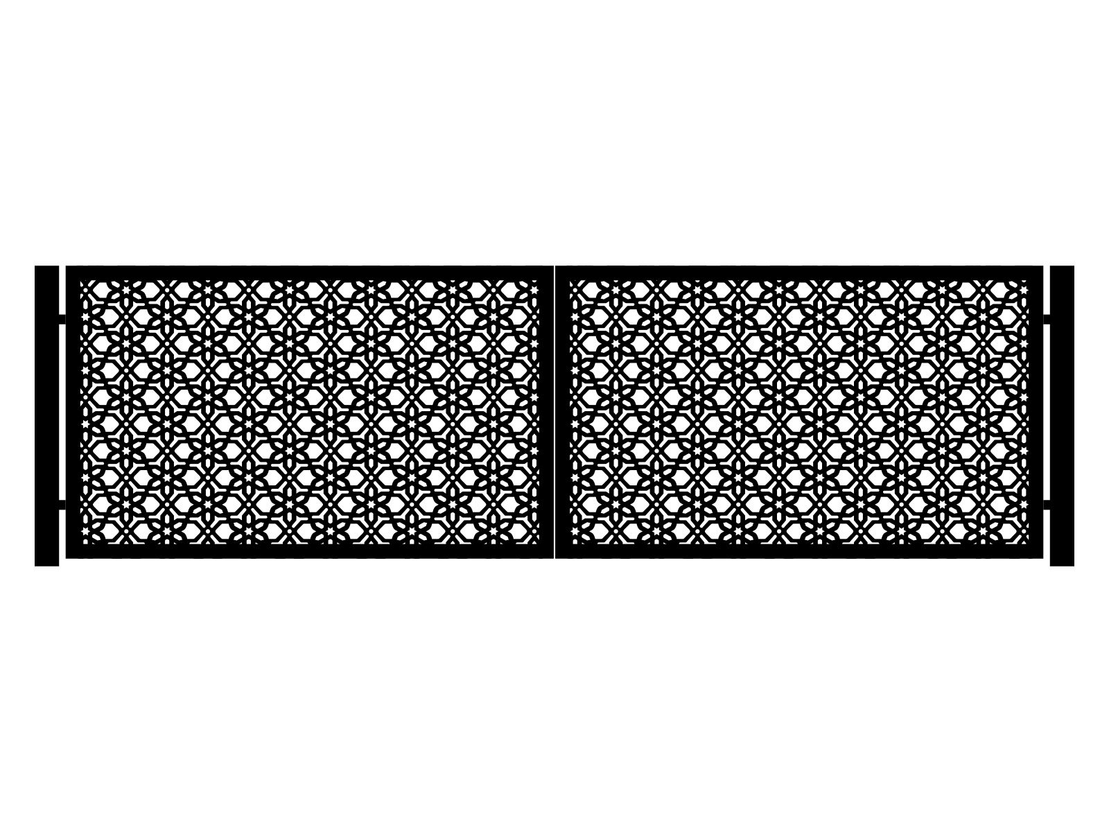 bds000-kps02-120-cza Brama dwuskrzydłowa Etta 400×120 cm - obrazek 1