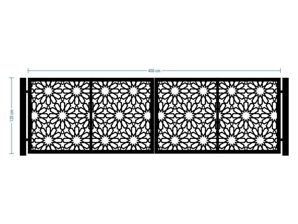 Brama dwuskrzydłowa Greta 400×120 cm - obrazek 2