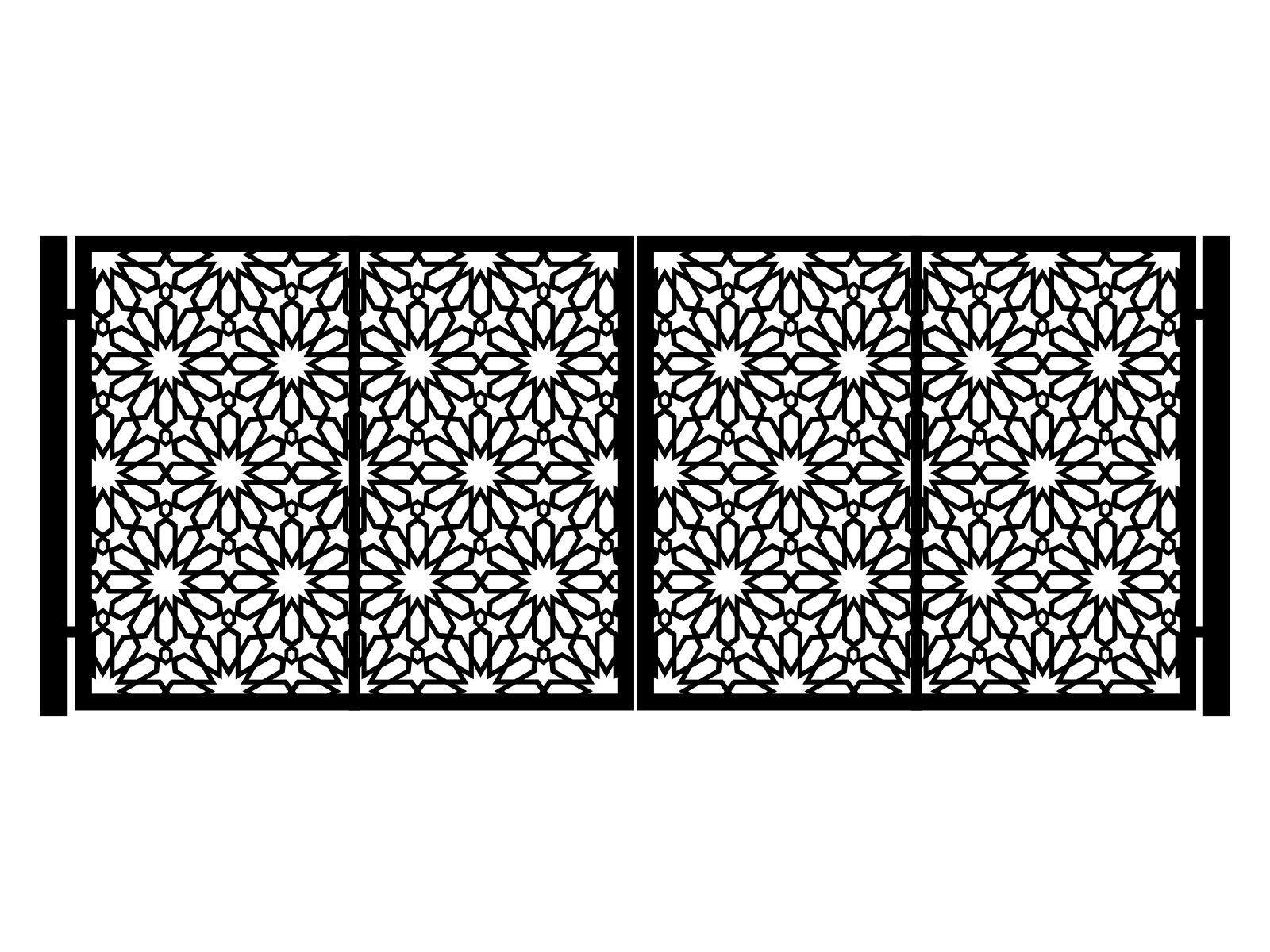 bds000-kps05-170-cza Brama dwuskrzydłowa Greta 400×170 cm - obrazek 1