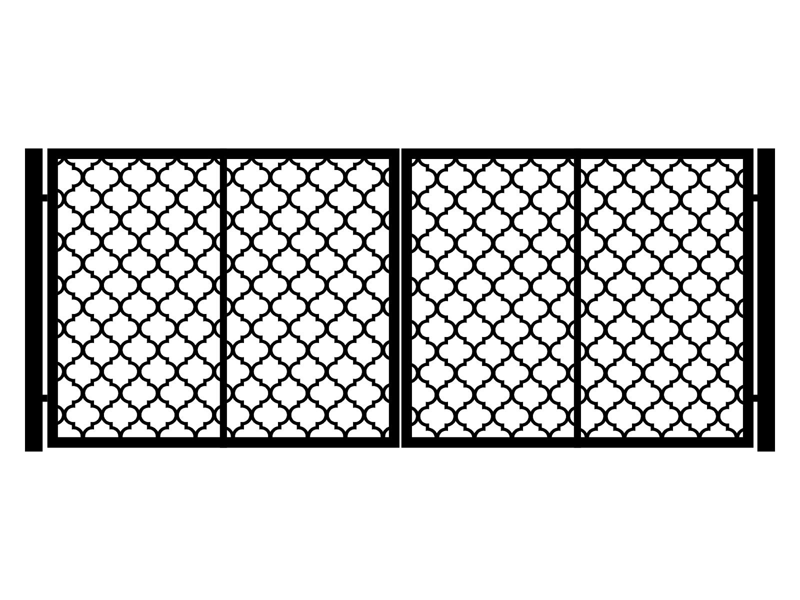 bds000-kps10-170-cza Brama dwuskrzydłowa Bianca 400×170 cm - obrazek 1