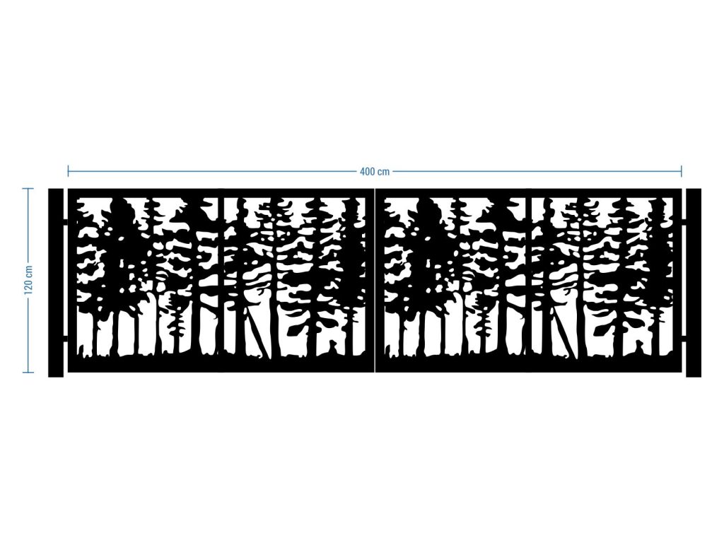 Brama dwuskrzydłowa Veronica 400×120 cm - obrazek 2