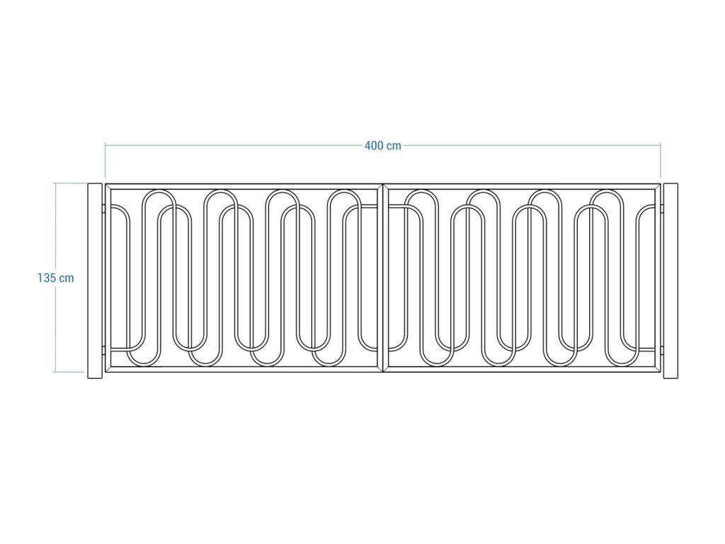Brama dwuskrzydłowa Aria 400×135 cm - obrazek 3