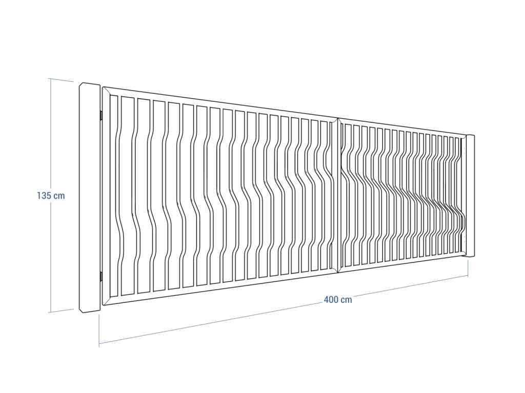 Brama dwuskrzydłowa Marissa 400×135 cm - obrazek 3