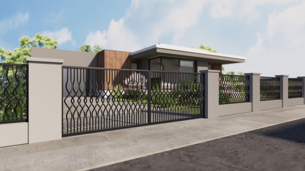 Brama dwuskrzydłowa Rosalia 400×135 cm - obrazek 2