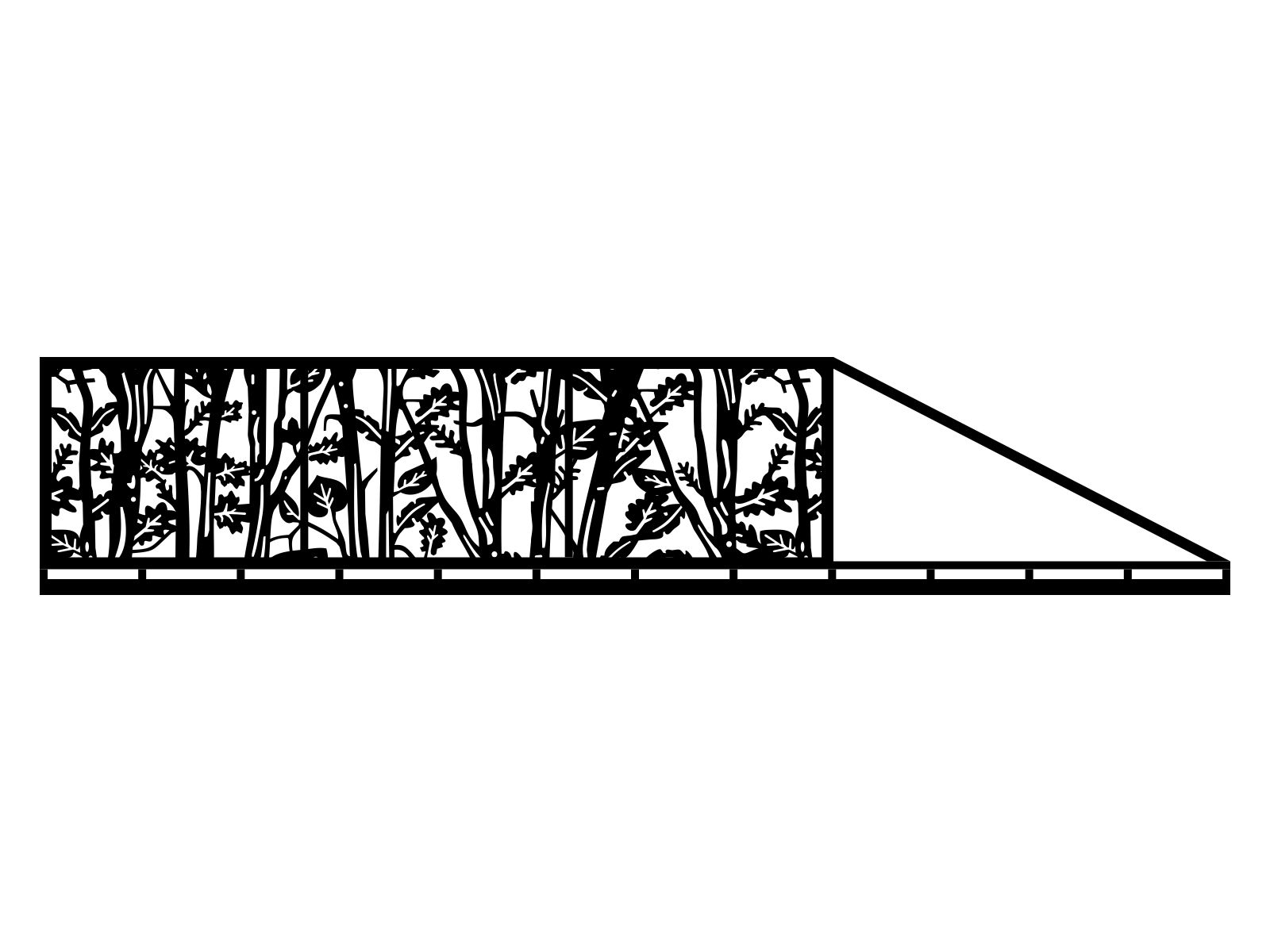 bpr000-bot26-120-cza Brama przesuwna Serena 400×120 cm - obrazek 1