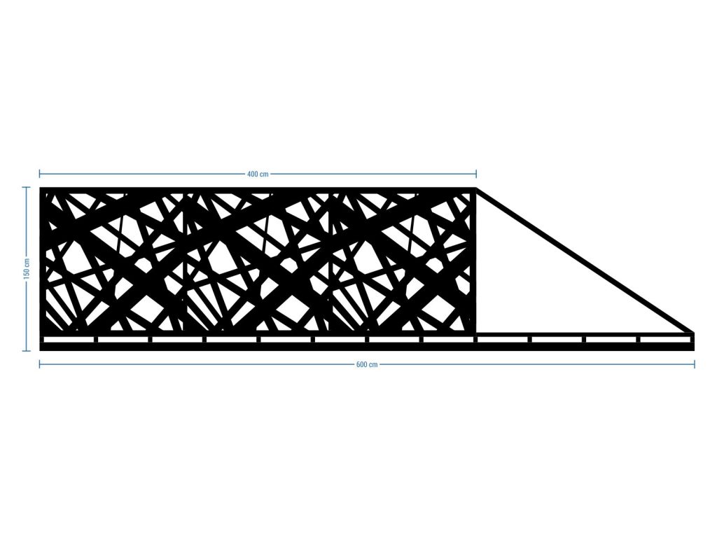 Brama przesuwna Elisa 600×150 cm - obrazek 3