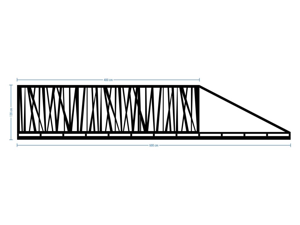 Brama przesuwna Andrea 400×120 cm - obrazek 2