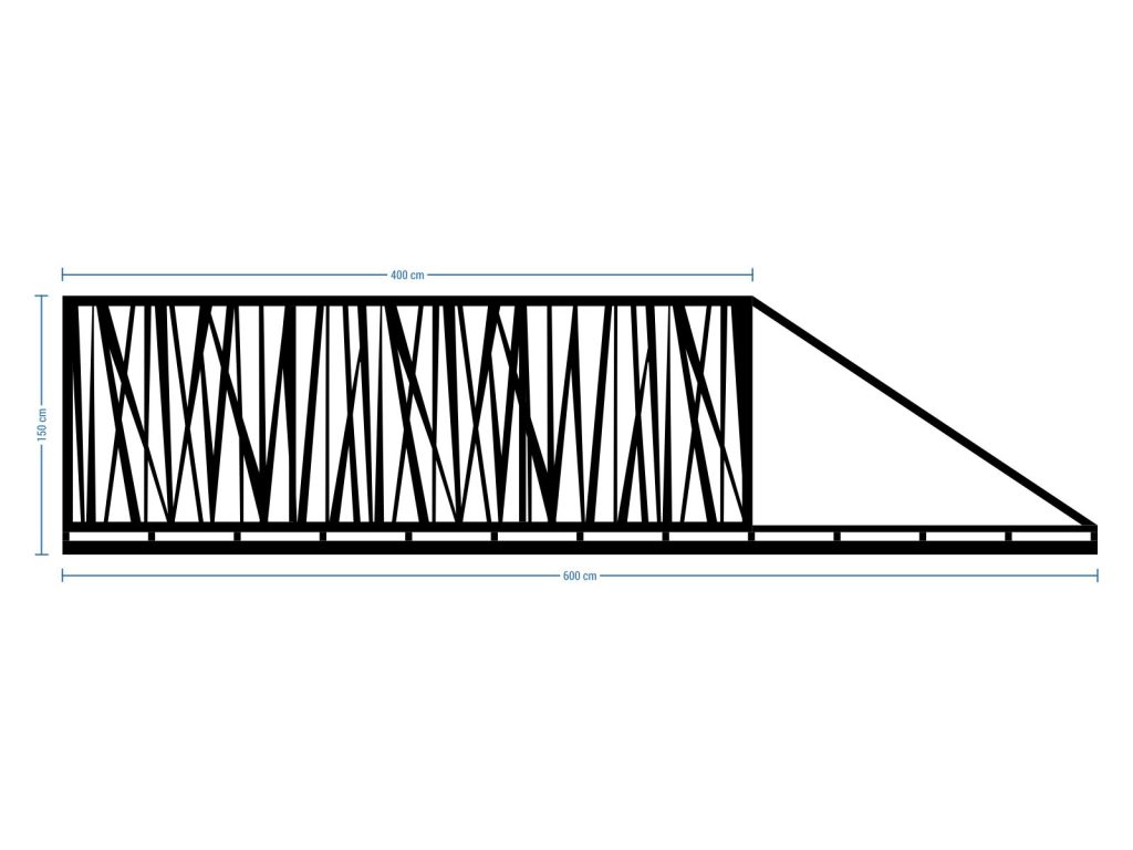 Brama przesuwna Andrea 600×150 cm - obrazek 2