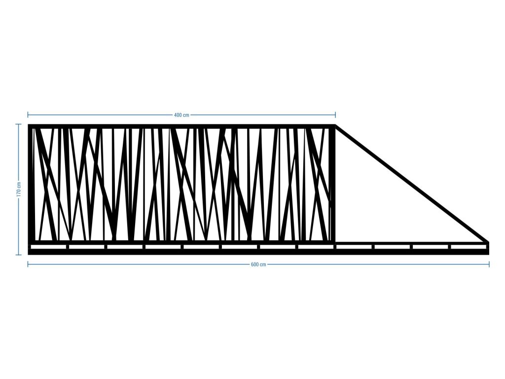 Brama przesuwna Andrea 600×170 cm - obrazek 2
