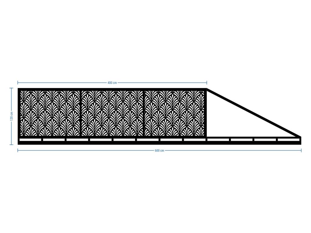 Brama przesuwna Kenza 400×120 cm - obrazek 2