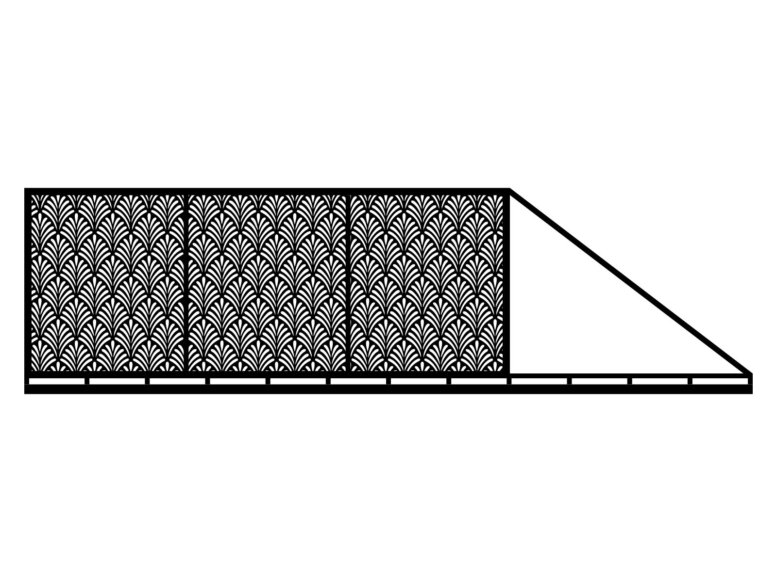 bpr000-klas02-170-cza Brama przesuwna Kenza 600×170 cm - obrazek 1