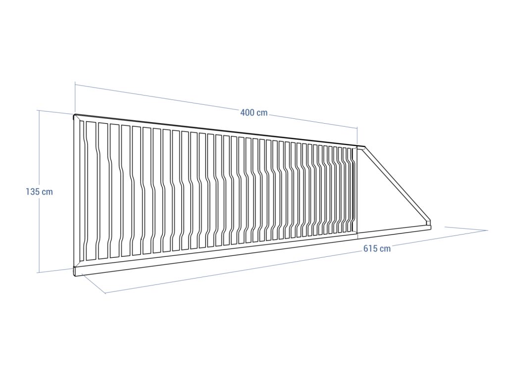 Brama przesuwna Marina 615×135 cm - obrazek 3