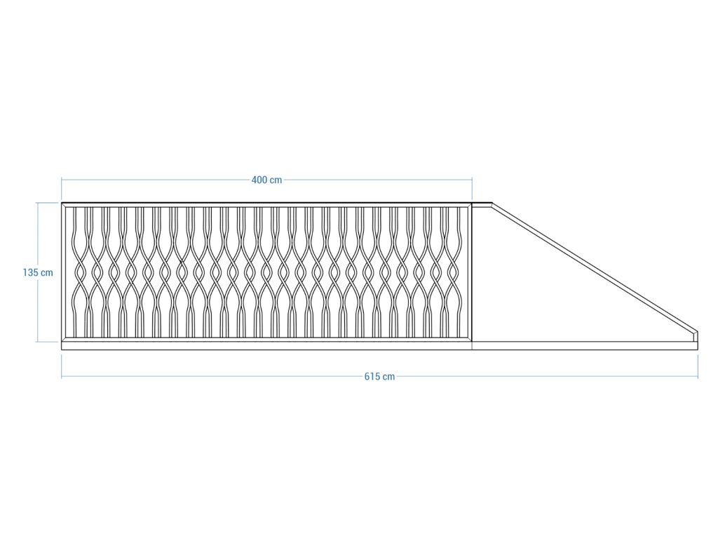 Brama przesuwna Silvia 615×135 cm - obrazek 3