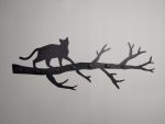 Wieszak metalowy ścienny Gałąź kot WIE122 80 cm - obrazek 3